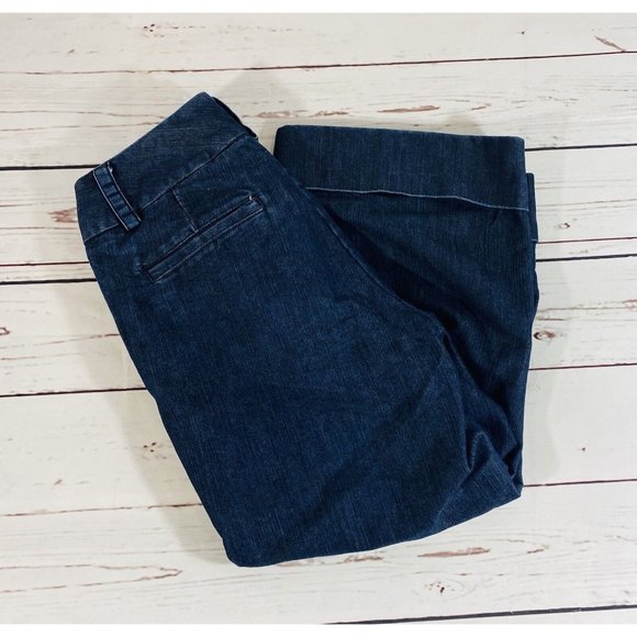 Gap Capris Long Shorts Womens Sz 4 Stretch Dark Blue 19.25” Inseam Dressy Career - Picture 6 of 9